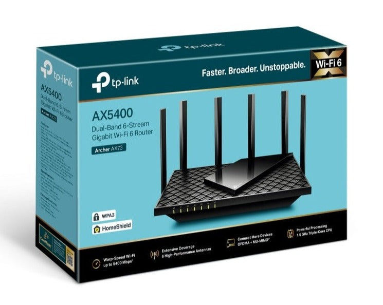 TP-Link Archer AX73 AX5400 Dual Band 6 Stream Gigabit WiFi 6 Router