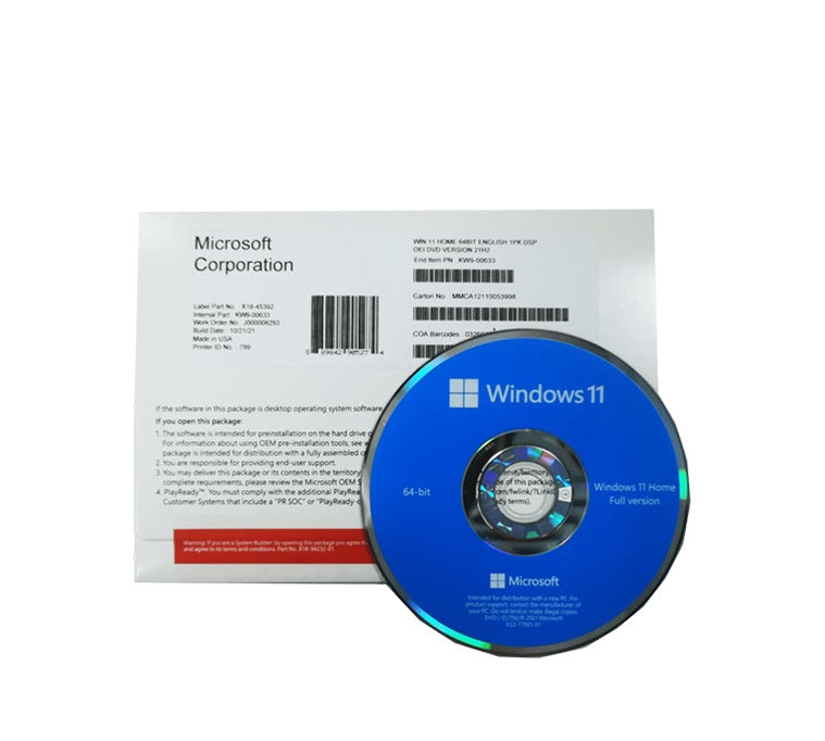 Traditional Chinese Version Microsoft WINDOWS 11 Home 64Bit (OEM) KW9-00627