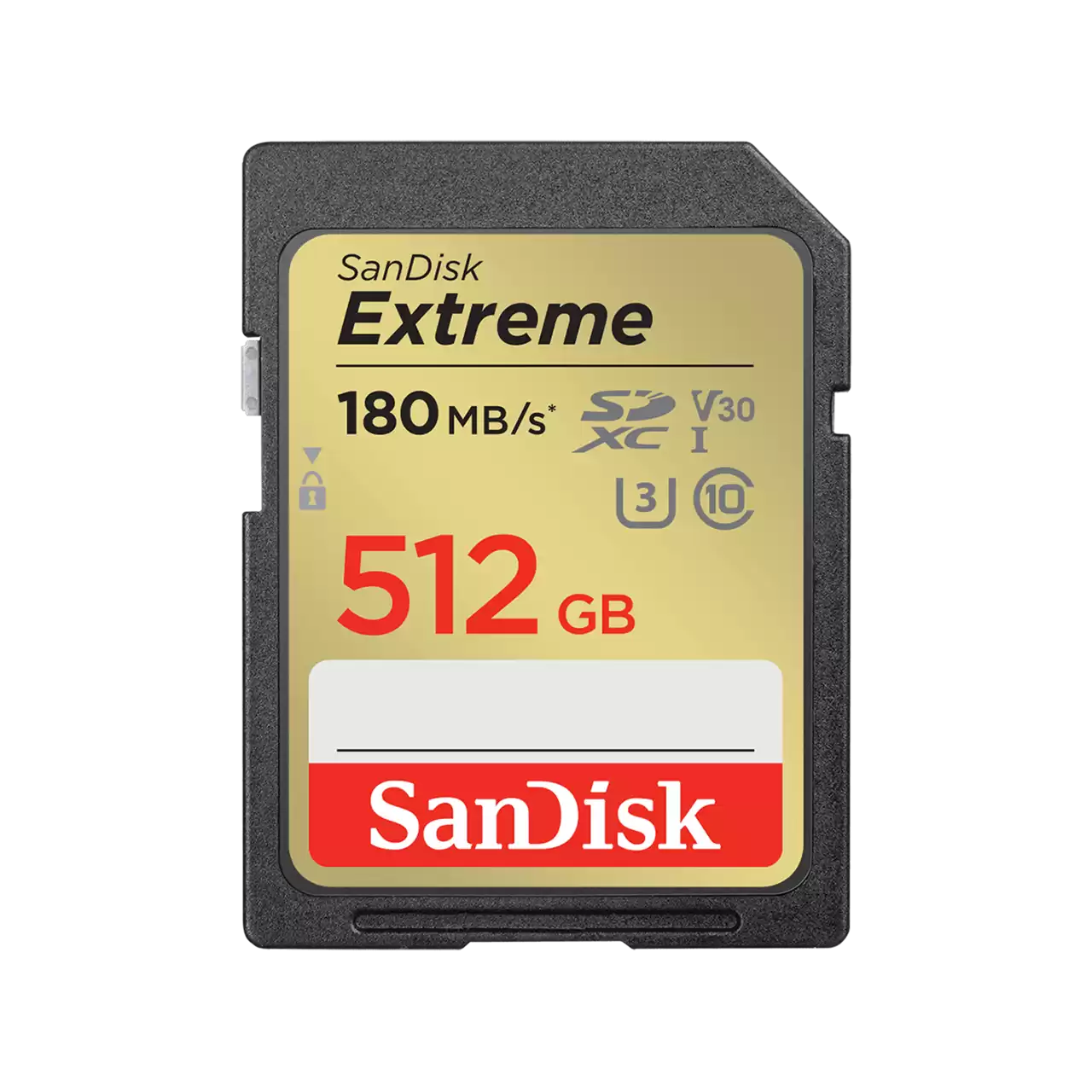 SanDisk 512GB Extreme SDXC (V30, UHS-I/U3, CL10, 180R/130W MB/s) SDSDX