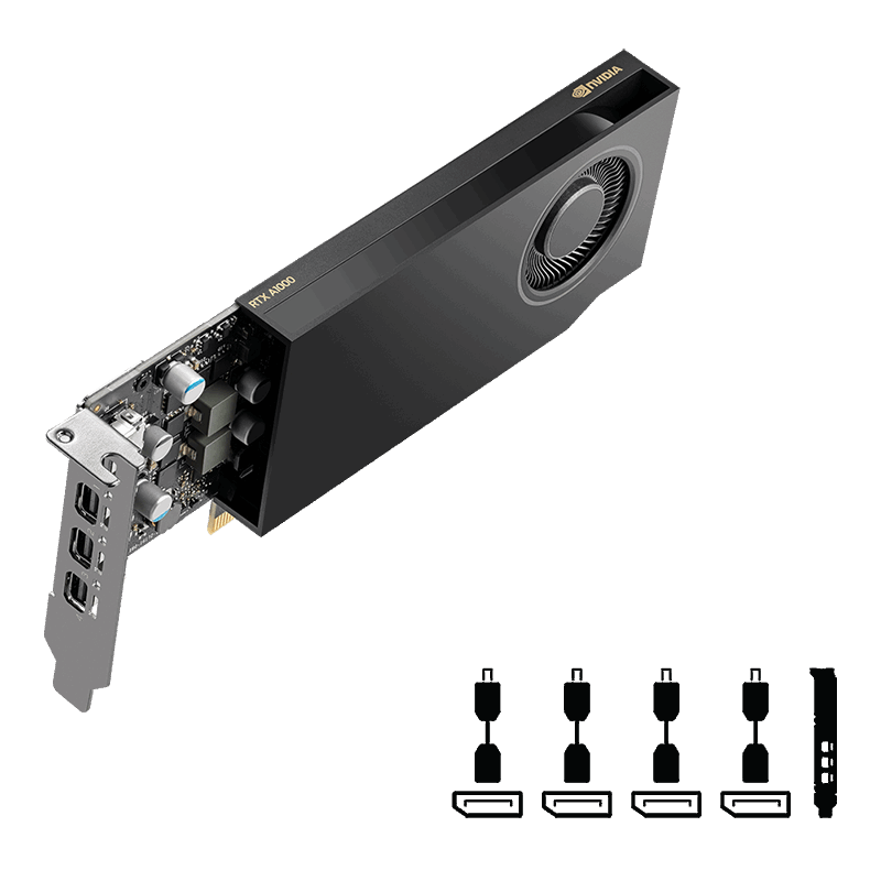 NVIDIA QUADRO RTX A1000 (LP) 8GB GDDR6