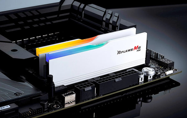 [最新產品] G.SKILL 32GB Kit (2x16GB) Ripjaws M5 RGB White F5-6000J3040F16GX2-RM5RW DDR5 6000MHz Memory