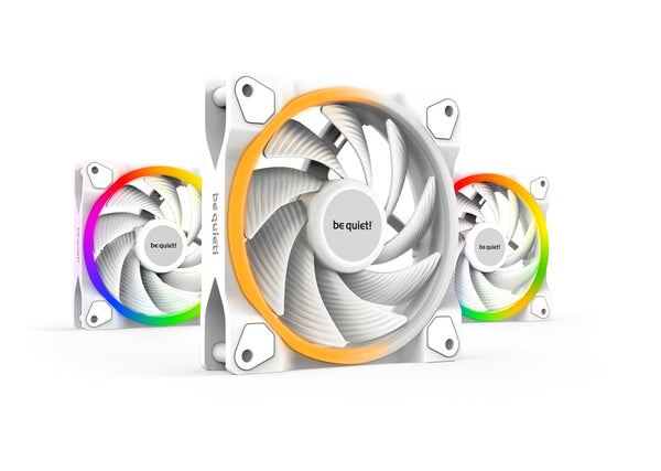 [靜音皇者] BE QUIET! LIGHT WINGS BL103 ARGB WHITE 白色 PWM high-speed Triple-Pack (3件裝) 14cm Case Fan