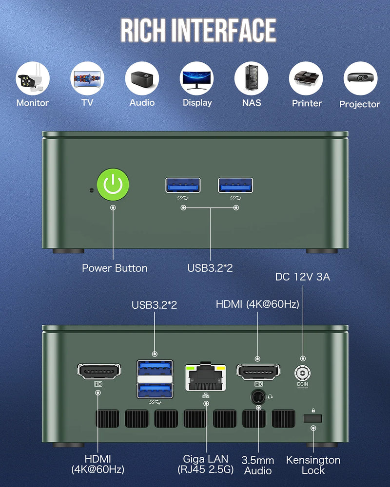 GMKTEC CS-GNBG3V NucBox G3 Mini PC (Intel N100 / 16GB Ram / 1TB SSD / Windows 11 Pro)