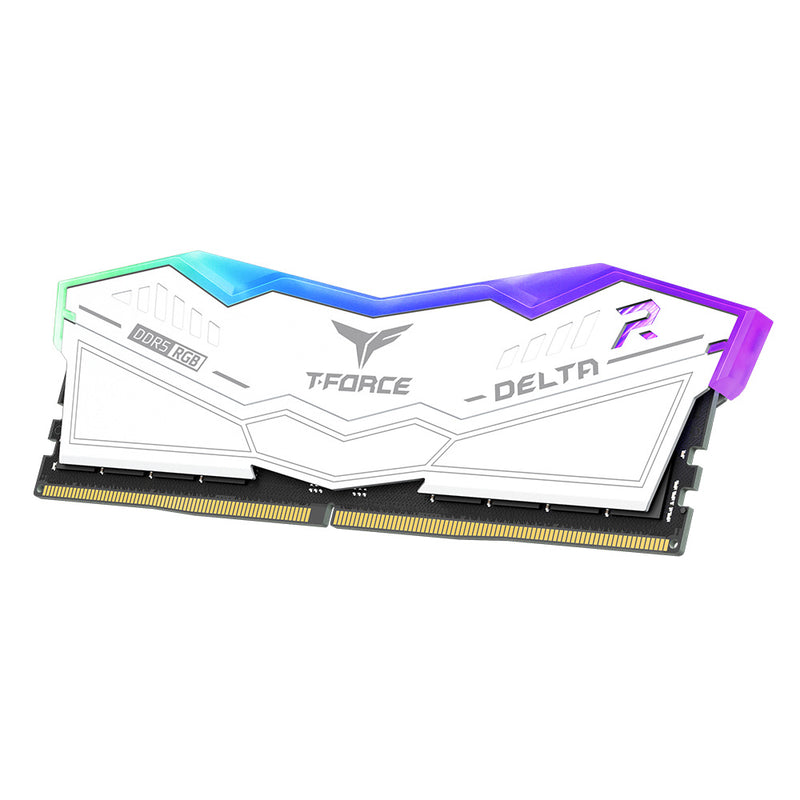 TEAMGROUP 32GB Kit (2x16GB) T-Force Delta RGB D5 White 白色 DDR5 6000MHz CL28 Memory FF4D532G6000HC28ADC01 (RM-DR5532W)