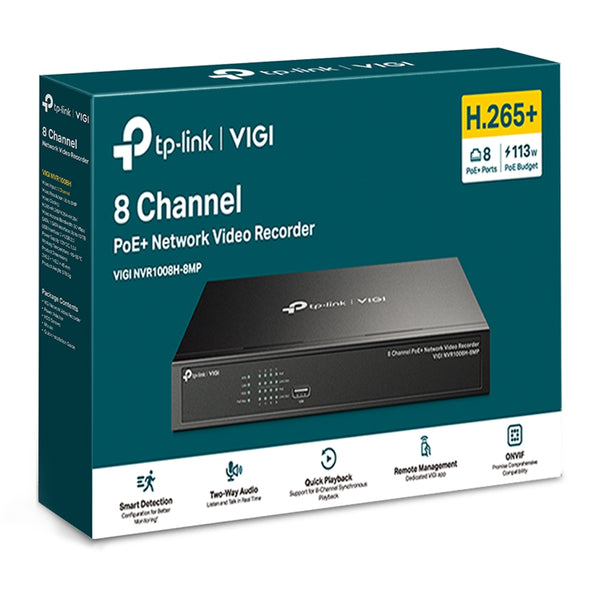 TP-Link Vigi NVR1008H-8MP 8 Channel PoE+ Network Video Recordereo Recorder