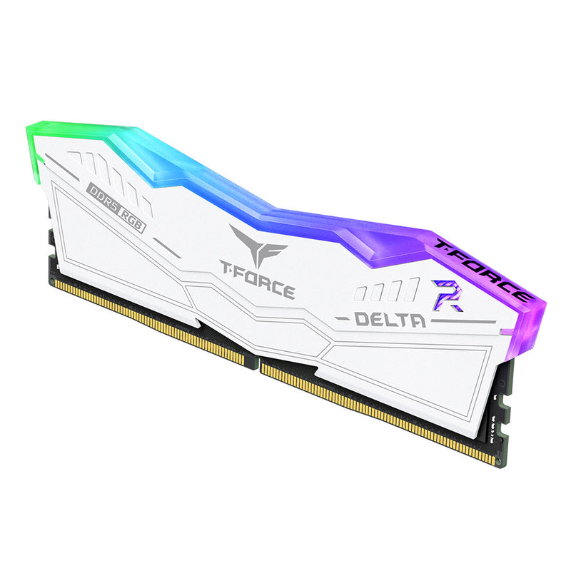 TEAMGROUP 32GB Kit (2x16GB) T-Force Delta RGB D5 White 白色 DDR5 6000MHz CL28 Memory FF4D532G6000HC28ADC01 (RM-DR5532W)