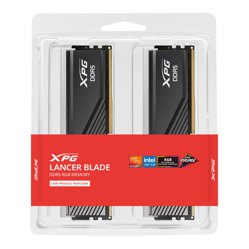 ADATA 32GB Kit (2x16GB) XPG LANCER BLADE RGB Black 黑色 AX5U6000C3016G-DTLABRBK DDR5 6000MHz Memory AMD EXPO & Intel XMP 3.0 (RM-LBRD32B)