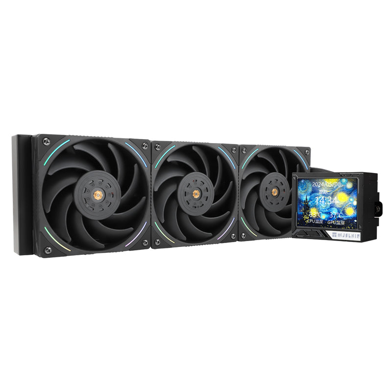 Thermalright Mjolnir Vision 360 BLACK 黑色 ARGB w/3.5" IPS Screen 360mm Liquid CPU Cooler