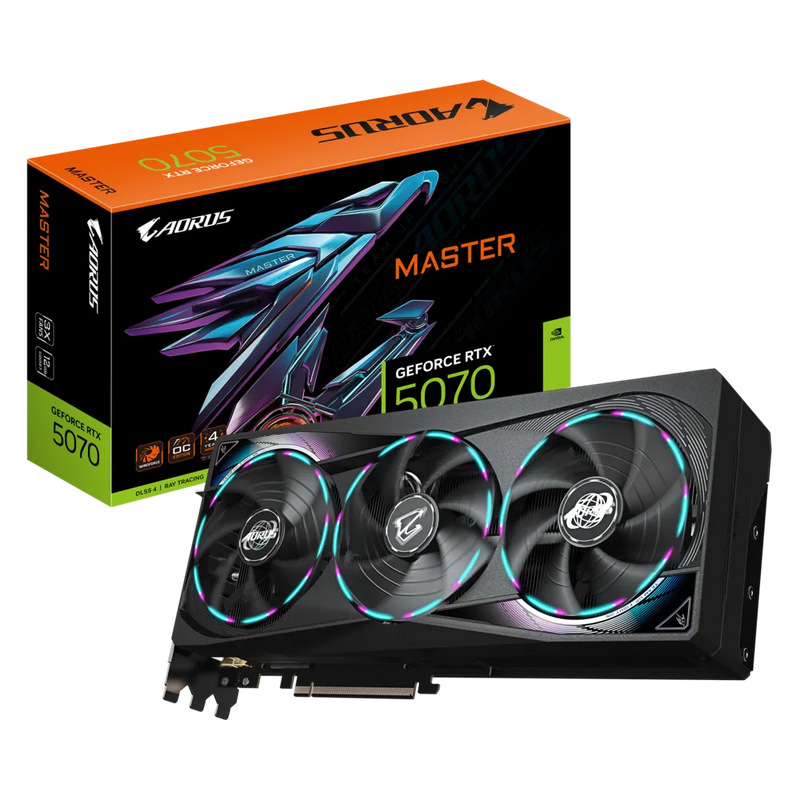 GIGABYTE GeForce RTX 5070 AORUS MASTER 12GB GDDR7 GV-N5070AORUS M-12GD