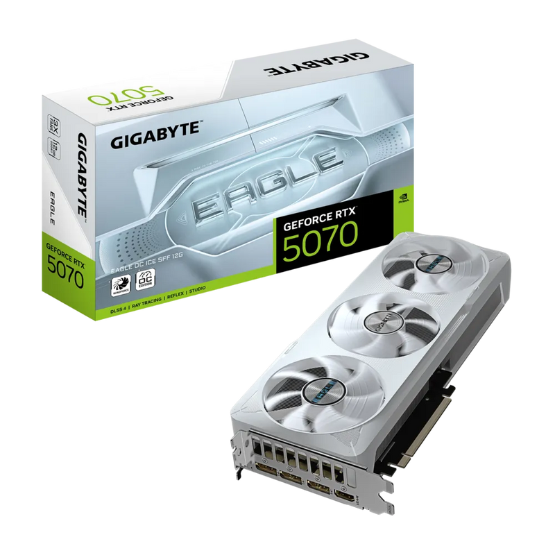 GIGABYTE GeForce RTX 5070 EAGLE OC ICE 12GB GDDR7 GV-N5070EAGLEOC ICE-12GD