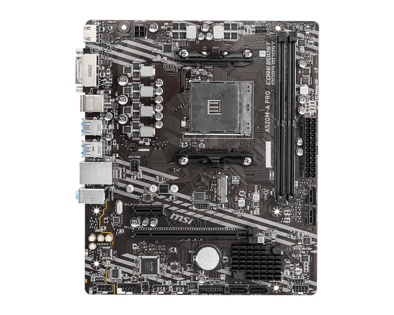 MSI A520M-A PRO DDR4,AM4 Socket mATX Motherboard