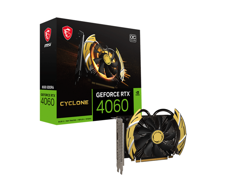 MSI GeForce RTX 4060 CYCLONE OC 8GB GDDR6 (DI-N4060C8)