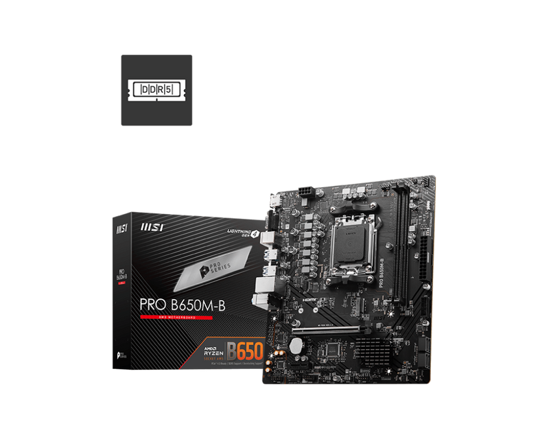 MSI PRO B650M-B DDR5,Socket AM5 mATX Motherboard