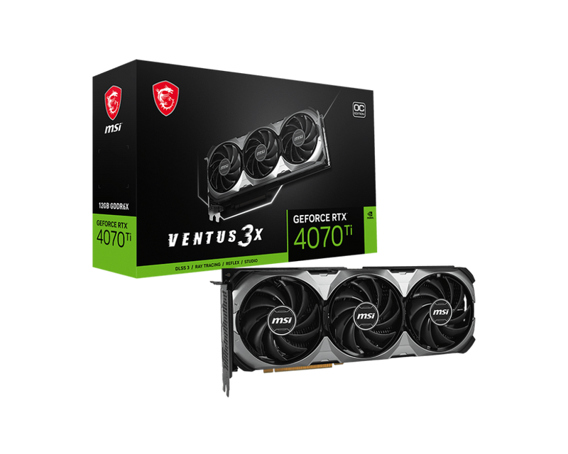 MSI GeForce RTX 4070 Ti VENTUS 3X E1 OC 12GB GDDR6X (DI-N407TE1)