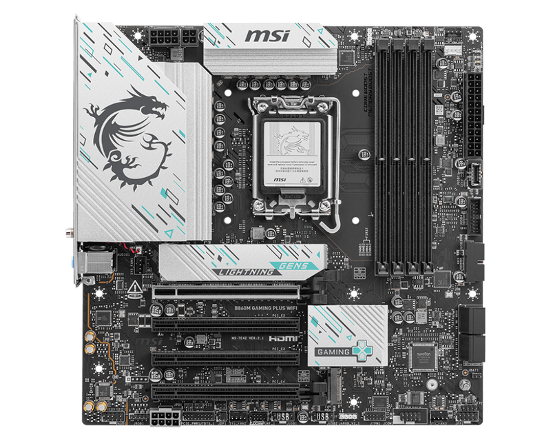 MSI B860M GAMING PLUS WIFI DDR5,LGA 1851 mATX Motherboard