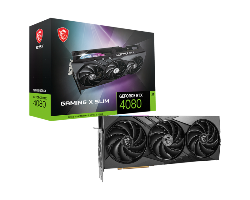 MSI GeForce RTX™ 4080 GAMING X SLIM 16GB GDDR6X (DI-N4080L1)