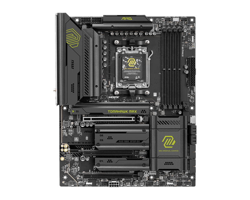 MSI MAG B850 TOMAHAWK MAX WIFI DDR5,Socket AM5 ATX Motherboard