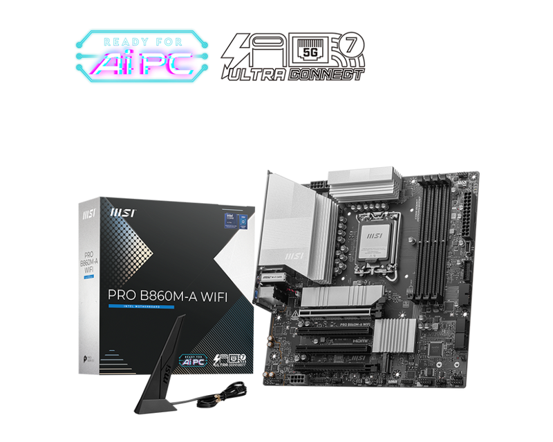 MSI PRO B860M-A WIFI DDR5,LGA 1851 mATX Motherboard 