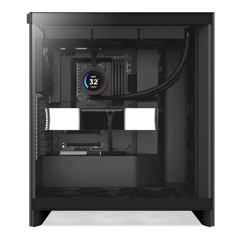 【NZXT特別優惠, 優惠期至2024年11月30 日】NZXT H7 FLOW (2024) Matte Black 啞光黑色 Tempered Glass ATX Case CM-H72FB-01