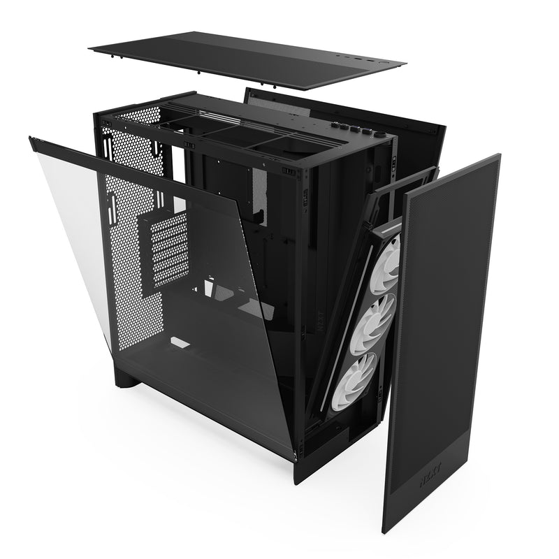 NZXT H7 FLOW RGB (2024) Matte Black 啞光黑色 Tempered Glass ATX Case CM-H72FB-R1