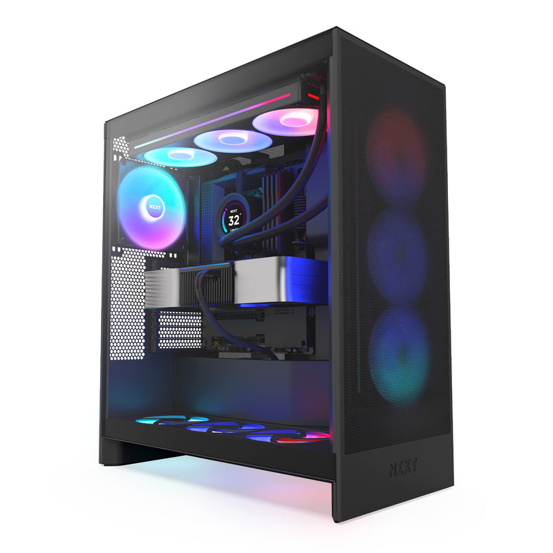 NZXT H7 FLOW RGB (2024) Matte Black 啞光黑色 Tempered Glass ATX Case CM-H72FB-R1