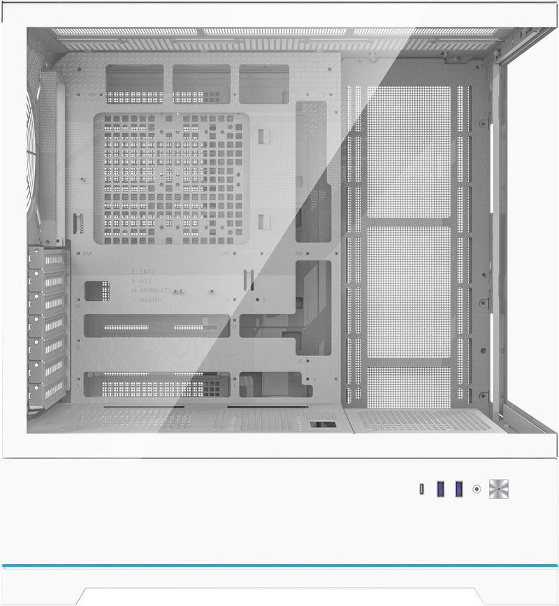 [最新產品] darkFlash DY451 Pro White 白色 玻璃全景 ATX Case 支援背插式主機板 (附前置控制顯示屏) (CA-DY451W)