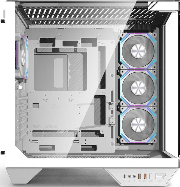 [最新產品] darkFlash DY470 White 白色 玻璃全景 ATX Case 支援背插式主機板 (附3把ARGB風扇) (CA-DY470W)