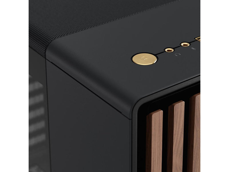 Fractal Design North Charcoal Black ATX Case with Walnut Front and Dark Tinted TG Side Panel FD-C-NOR1C-02 