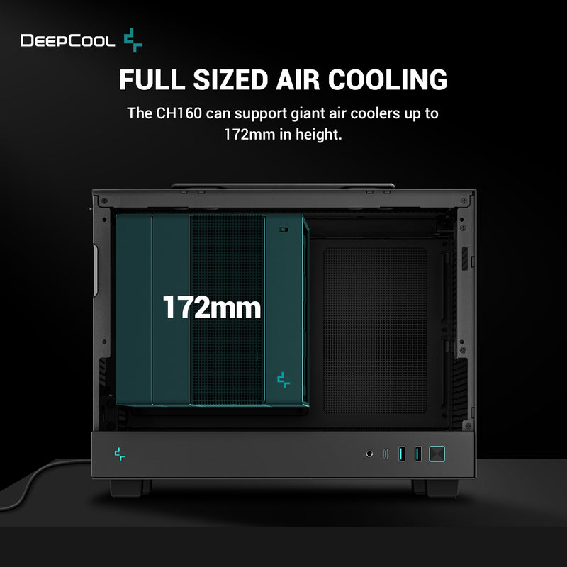 DeepCool CH160 Black 黑色 Ultra-Portable mini-ITX Case