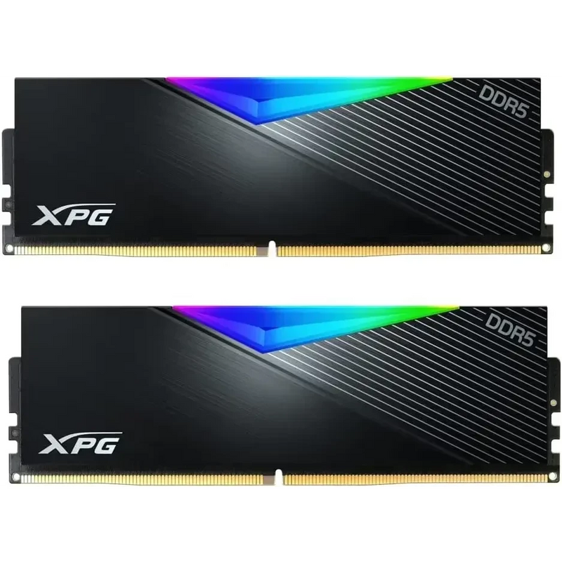 ADATA 64GB Kit (2x32GB) XPG LANCER RGB Black AX5U6400C3232G-DCLARBK DDR5 6400MHz Memory AMD EXPO &amp; Intel XMP 3.0