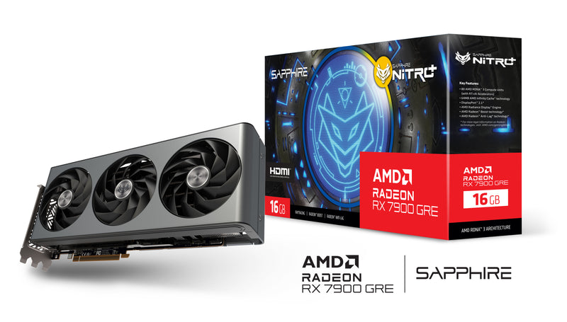 SAPPhIRE NITRO+ Vapor-X AMD Radeon RX 7900 GRE 16GB GDDR6 RX7900GRE-NITRO+16GD6OC 