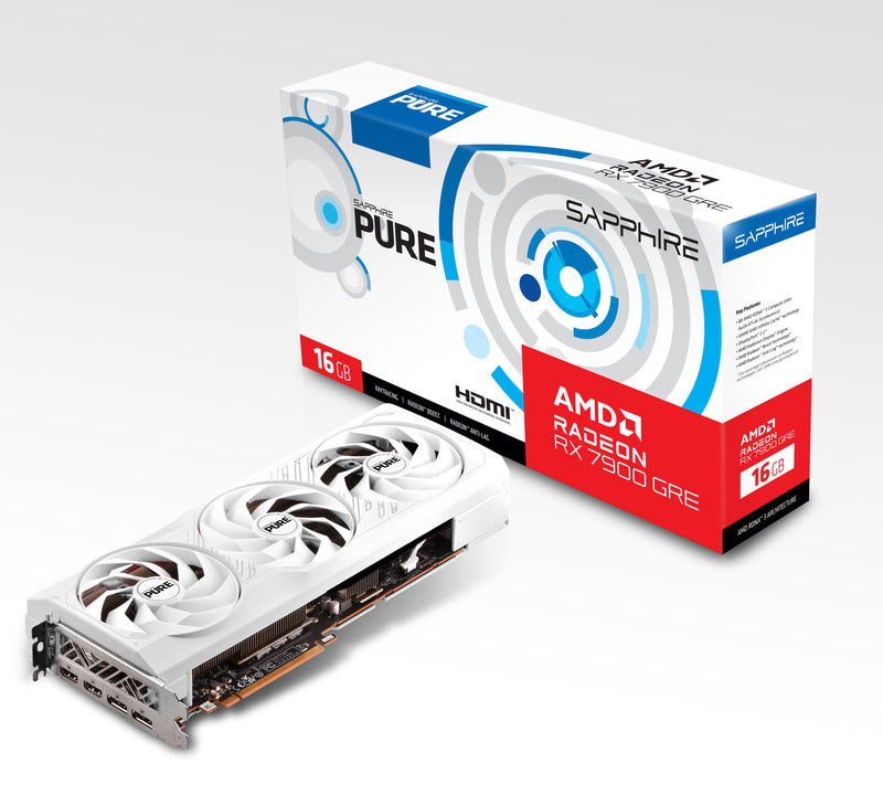 SAPPhIRE PURE AMD Radeon™ RX 7900 GRE 16GB GDDR6 RX7900GRE-PURE-16GD6OC