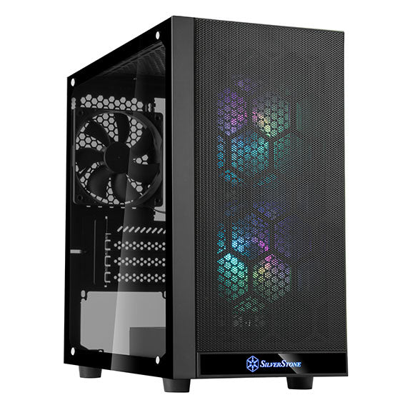 SilverStone PS15B RGB Black Black Tempered Glass Micro-ATX Case SST-PS15B-RGB 