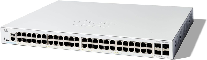 [最新產品] Cisco Catalyst 1200 48-Port Gigabit Ethernet + 4x10Gb SFP+ Smart Managed Switch (C1200-48T-4X-UK/NE-1248T4X)