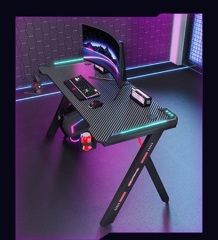 LAVA Y-DESK 1260 RGB 人體工學碳纖維板電競枱 120*60*74(H) (代理直送)