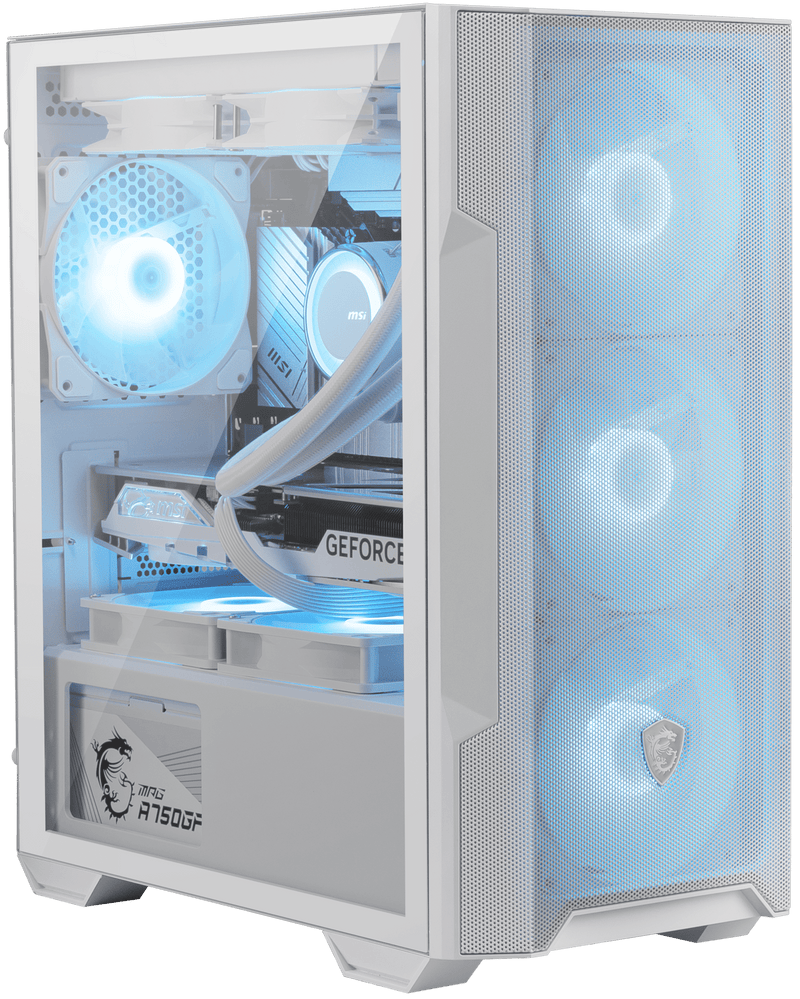 MSI MAG FORGE M100R White 白色Micro ATX Tower Case (CA-MAFM10W)