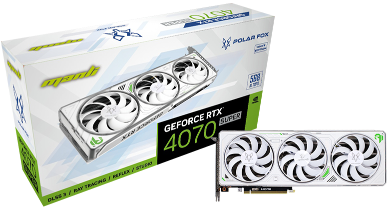 Manli Geforce RTX 4070 Super Polar Fox Triple 12GB GDDR6X