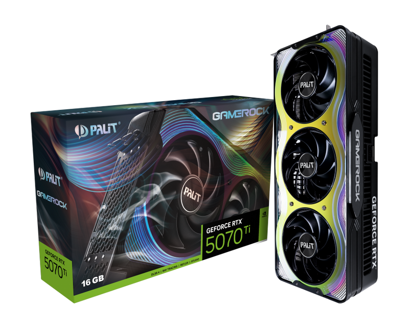 (小量現貨) Palit GeForce RTX 5070 Ti GameRock 16GB GDDR7 (NE7507T019T2-GB2030G)