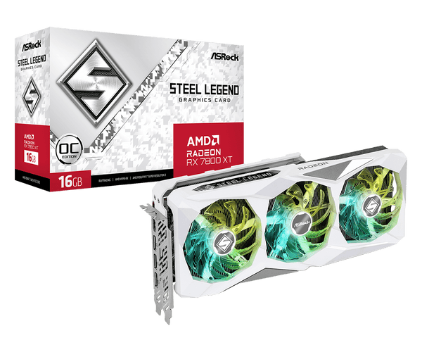 ASRock AMD Radeon RX 7800 XT Steel Legend OC 16GB GDDR6