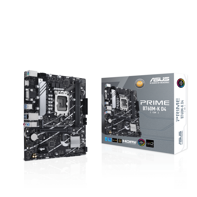 ASUS PRIME B760M-K D4-CSM DDR4,LGA 1700 mATX Motherboard