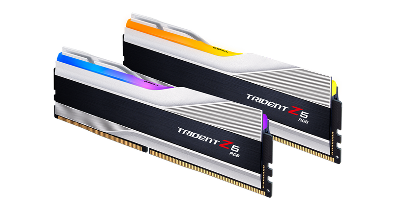 G.SKILL 48GB Kit (2x24GB) Trident Z5 RGB Silver F5-8000J4048F24GX2-TZ5RS DDR5 8000MHz Memory