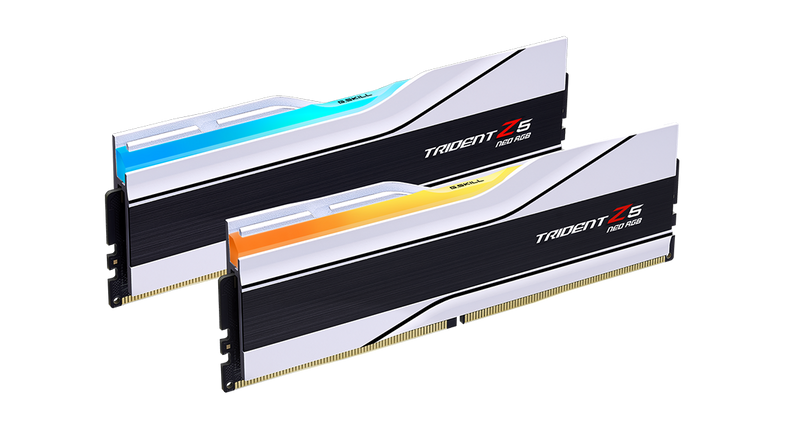 G.SKILL 32GB Kit (2x16GB) Trident Z5 Neo RGB White F5-6400J3239G16GX2-TZ5NRW DDR5 6400MHz Memory AMD EXPO