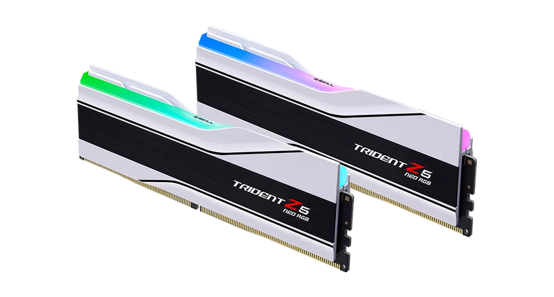 G.SKILL 32GB Kit (2x16GB) Trident Z5 Neo RGB White F5-6400J3239G16GX2-TZ5NRW DDR5 6400MHz Memory AMD EXPO