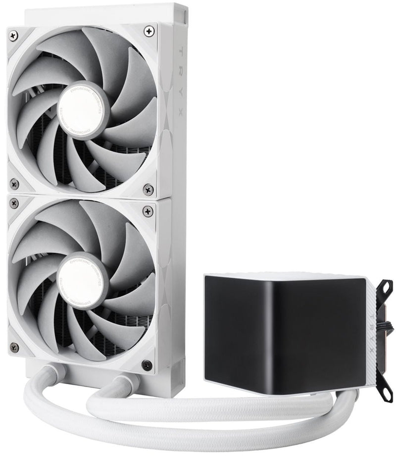 [推廣] TRYX PANORAMA 240 ARGB White 白色 240mm L-shaped AMOLED Screen Liquid CPU Cooler TH-TPAN24W