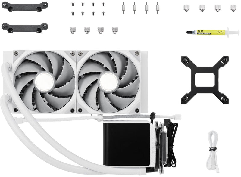 [推廣] TRYX PANORAMA 240 ARGB White 白色 240mm L-shaped AMOLED Screen Liquid CPU Cooler TH-TPAN24W