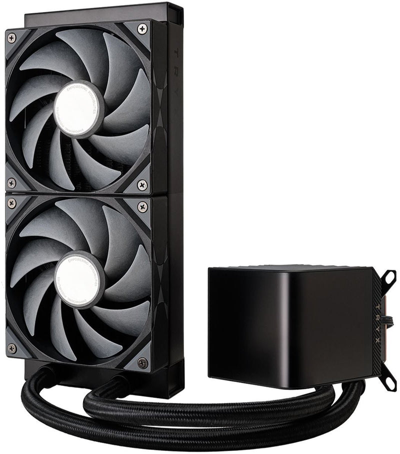 [推廣] TRYX PANORAMA 240 ARGB Black 黑色 240mm L-shaped AMOLED Screen Liquid CPU Cooler TH-TPAN24A