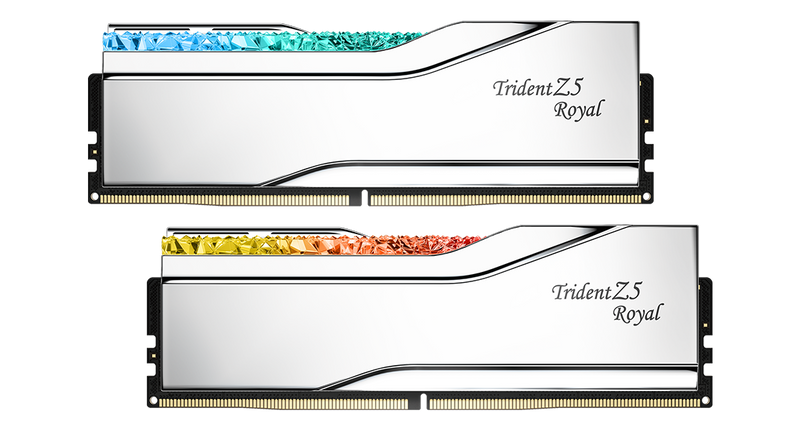 G.SKILL 48GB Kit (2x24GB) Trident Z5 ROYAL RGB Silver F5-8000J4048F24GX2-TR5S DDR5 8000MHz Memory