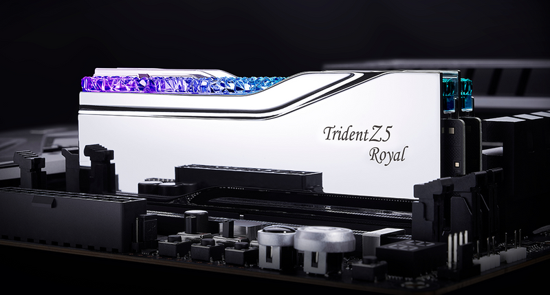 G.SKILL 48GB Kit (2x24GB) Trident Z5 ROYAL RGB Silver F5-8000J4048F24GX2-TR5S DDR5 8000MHz Memory