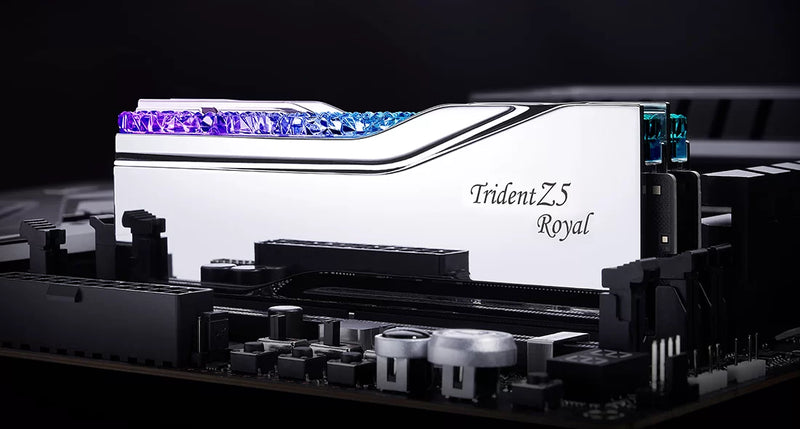 G.SKILL 96GB Kit (2x48GB) Trident Z5 ROYAL RGB Silver F5-6400J3239F48GX2-TR5S DDR5 6400MHz Memory