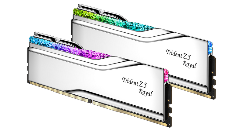 G.SKILL 48GB Kit (2x24GB) Trident Z5 ROYAL RGB Silver F5-8000J4048F24GX2-TR5S DDR5 8000MHz Memory